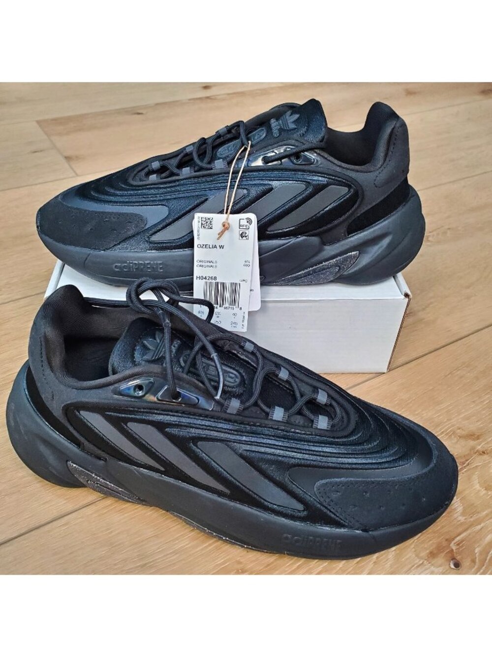 Adidas Ozelia Shoes Size US 8 Women’s H04268 Black Sneakers New Sporty Gym